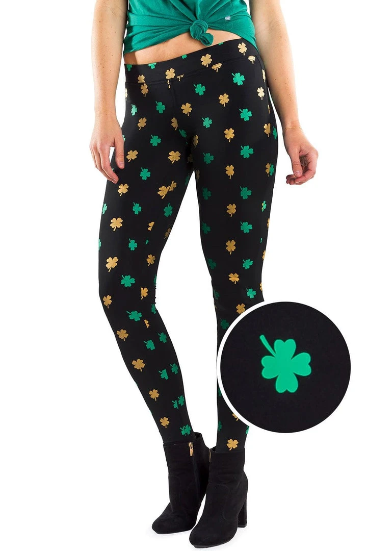 Tipsy Elves Women Clover Leggings 3 Tipsy Elves Women Clover Leggings