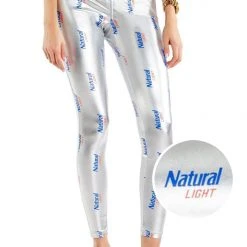 Tipsy Elves Women Natural Light Metallic Leggings