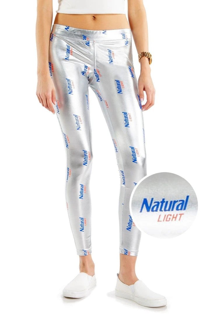 Tipsy Elves Women Natural Light Metallic Leggings 3 Tipsy Elves Women Natural Light Metallic Leggings