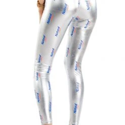 Tipsy Elves Women Natural Light Metallic Leggings 7 Tipsy Elves Women Natural Light Metallic Leggings