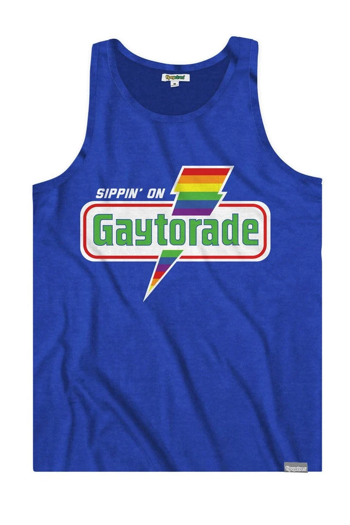 Tipsy Elves Sippin' On Gaytorade Tank Top - Men's Cut 3 Tipsy Elves Sippin' On Gaytorade Tank Top - Men's Cut
