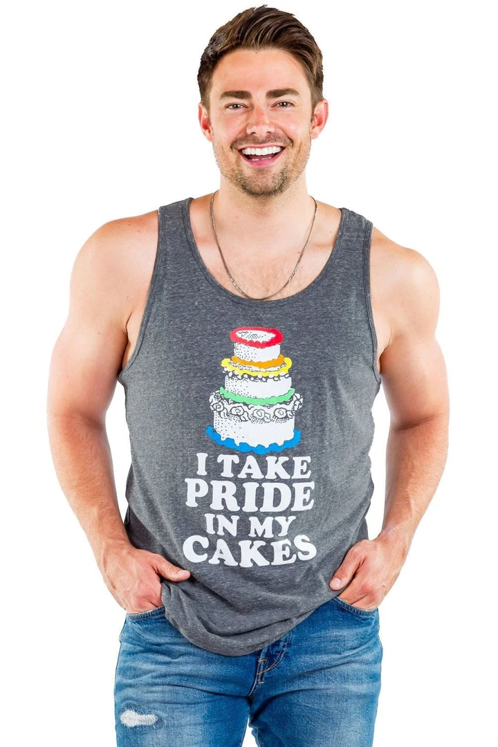 Tipsy Elves I Take Pride In My Cakes Tank Top - Men's Cut 4 Tipsy Elves I Take Pride In My Cakes Tank Top - Men's Cut