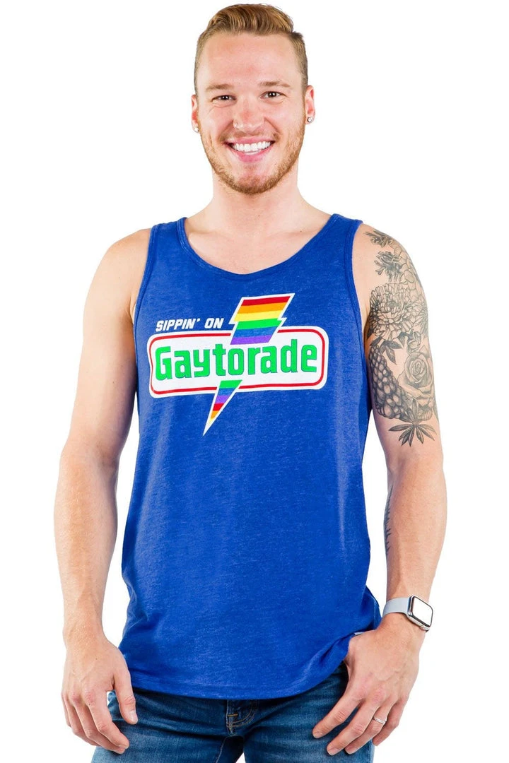 Tipsy Elves Sippin' On Gaytorade Tank Top - Men's Cut 4 Tipsy Elves Sippin' On Gaytorade Tank Top - Men's Cut