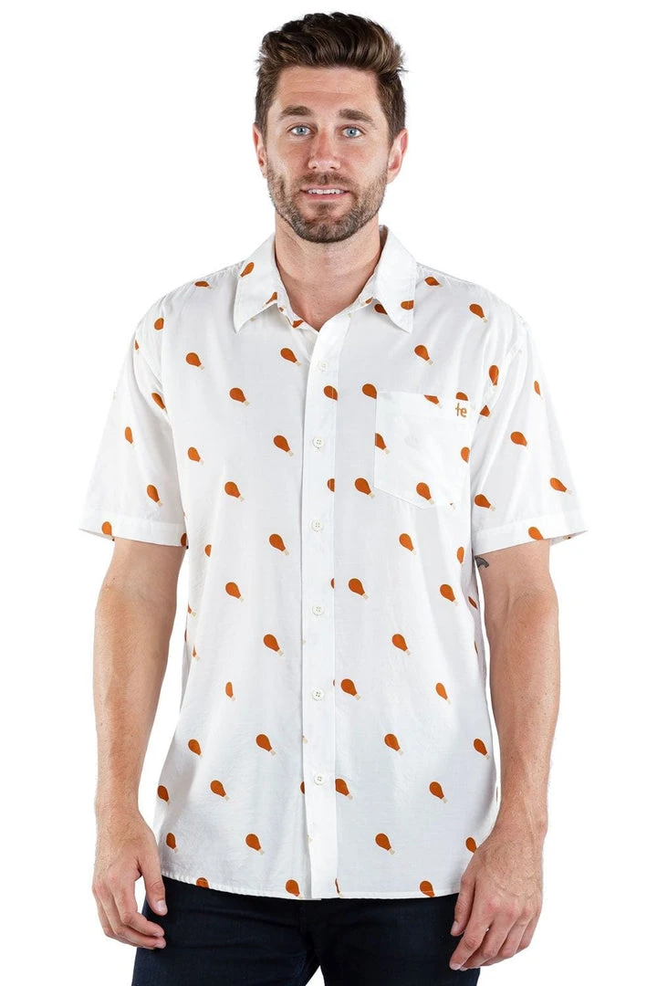 Tipsy Elves Men's Drumstick Button Down Shirt 4 Tipsy Elves Men's Drumstick Button Down Shirt