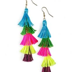 Tipsy Elves Women Pinata Tassel Earrings