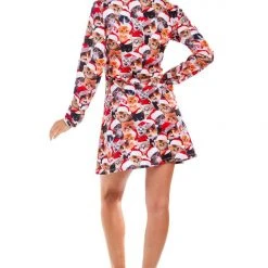 Tipsy Elves Women's Meowy Catmus Dress