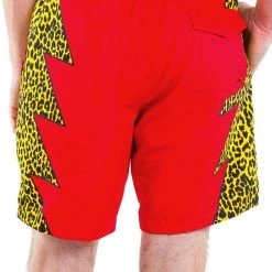 Tipsy Elves Slim Jim Leopard Print Swim Trunks