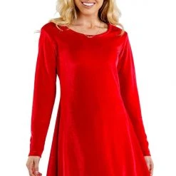 Tipsy Elves Women's Christmas Red Velvet Dress
