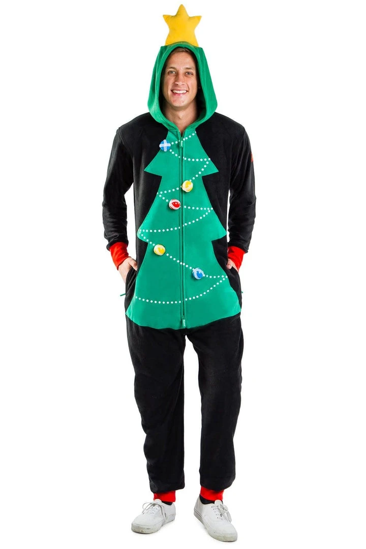 Tipsy Elves Men's Christmas Tree Toss Game Jumpsuit 6 Tipsy Elves Men's Christmas Tree Toss Game Jumpsuit