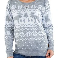 Tipsy Elves Women's Merry Moose Ugly Christmas Sweater