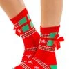 Tipsy Elves Women's Red Present Socks
