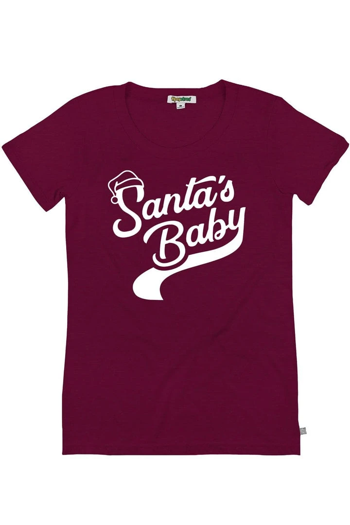 Tipsy Elves Women's Santa's Baby Tee 3 Tipsy Elves Women's Santa's Baby Tee