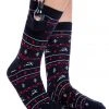Tipsy Elves Men's Black Fair Isle Socks With Pocket 2 Tipsy Elves Men's Black Fair Isle Socks With Pocket