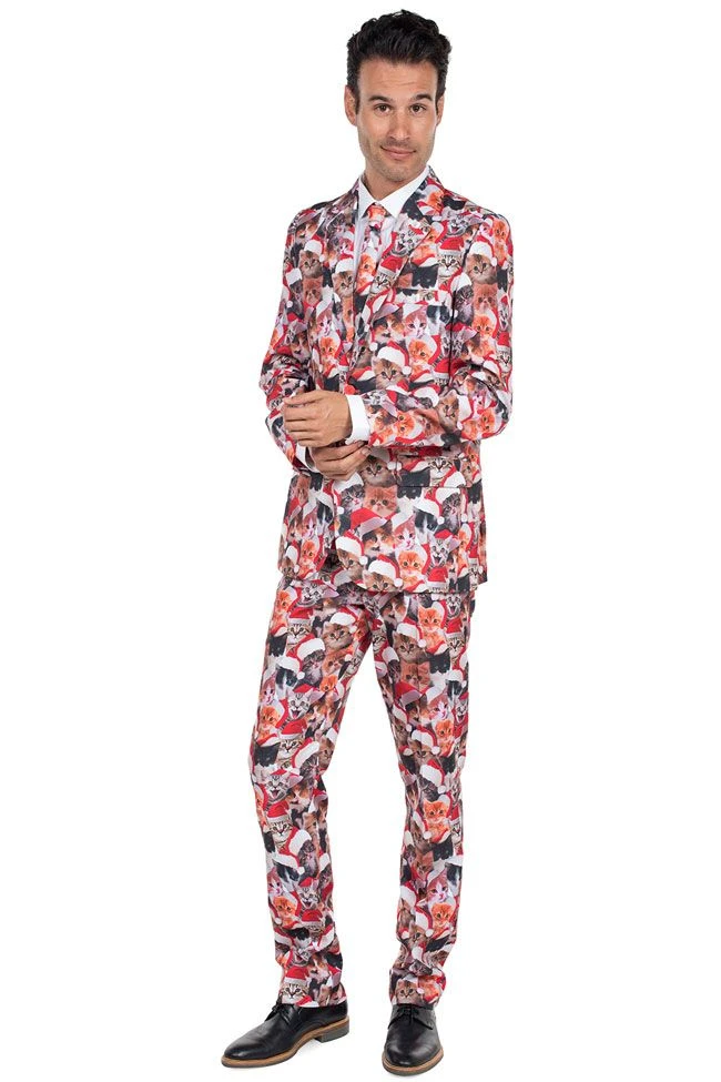 Tipsy Elves Men Meowy Christmas Suit Pants 4 Tipsy Elves Men Meowy Christmas Suit Pants