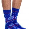 Tipsy Elves Men's Blue Fair Isle Socks