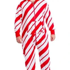 Tipsy Elves Men's Candy Cane Jumpsuit