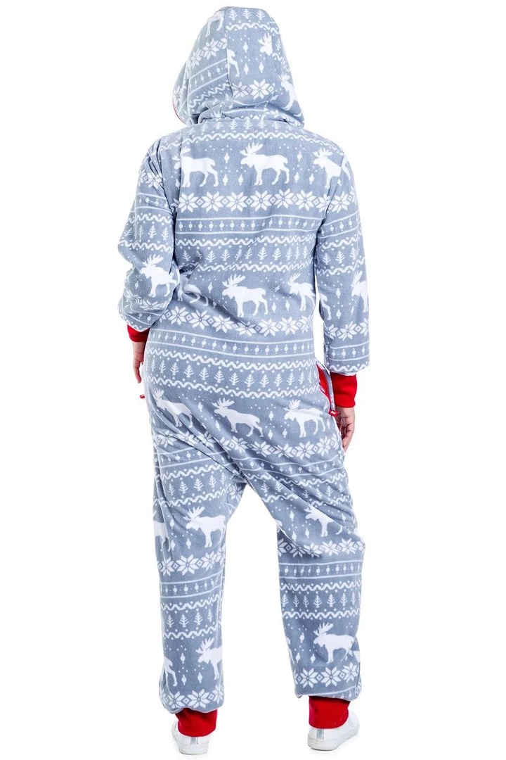Tipsy Elves Women's Grey Moose Jumpsuit 7 Tipsy Elves Women's Grey Moose Jumpsuit