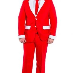 Tipsy Elves Men Furry Santa Blazer With Tie