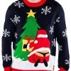 Tipsy Elves Men's Winter Whale Tail Ugly Christmas Sweater