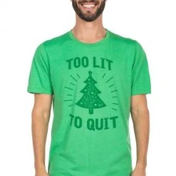 Tipsy Elves Men's Too Lit To Quit Tee