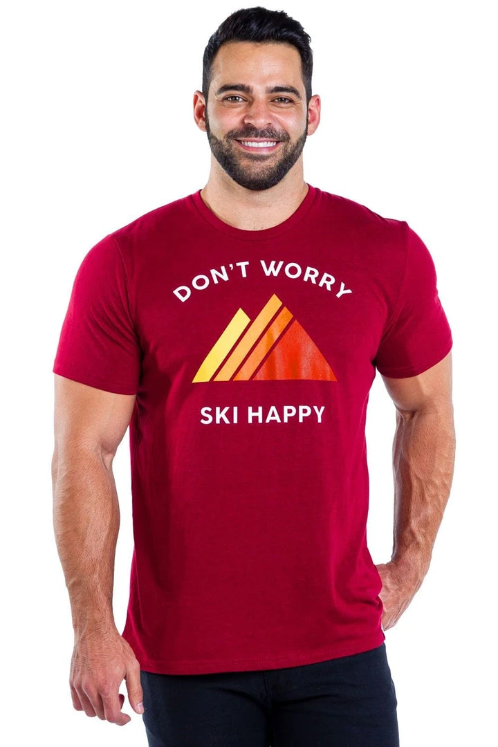 Tipsy Elves Men's Ski Happy Tee 4 Tipsy Elves Men's Ski Happy Tee