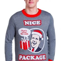 Tipsy Elves Men's Nice Package Michael Scott Sweater