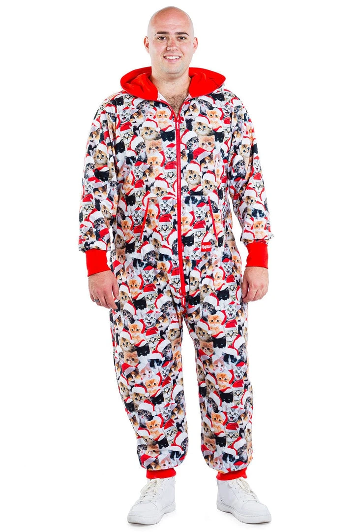 Tipsy Elves Men's Meowy Catmus Jumpsuit 6 Tipsy Elves Men's Meowy Catmus Jumpsuit