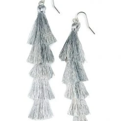 Tipsy Elves Silver Tassel Earrings