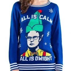 Tipsy Elves Women's All Is Calm All Is Dwight Sweater