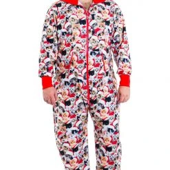 Tipsy Elves Men's Meowy Catmus Big And Tall Jumpsuit
