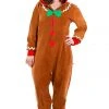 Tipsy Elves Women's Gingerbread Man Plus Size Jumpsuit