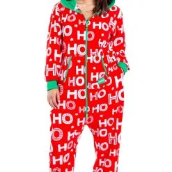 Tipsy Elves Women's Ho Ho Ho Plus Size Jumpsuit
