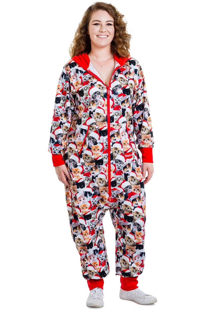 Tipsy Elves Women's Meowy Catmus Plus Size Jumpsuit 5 Tipsy Elves Women's Meowy Catmus Plus Size Jumpsuit