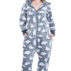 Tipsy Elves Women's Polar Bear Plus Size Jumpsuit