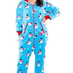 Tipsy Elves Women's Snowman Is An Island Plus Size Jumpsuit