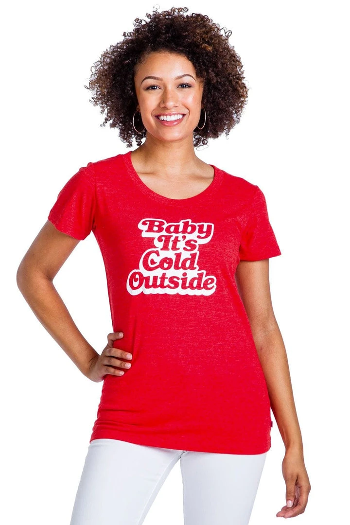 Tipsy Elves Women's Baby It's Cold Outside Tee 4 Tipsy Elves Women's Baby It's Cold Outside Tee