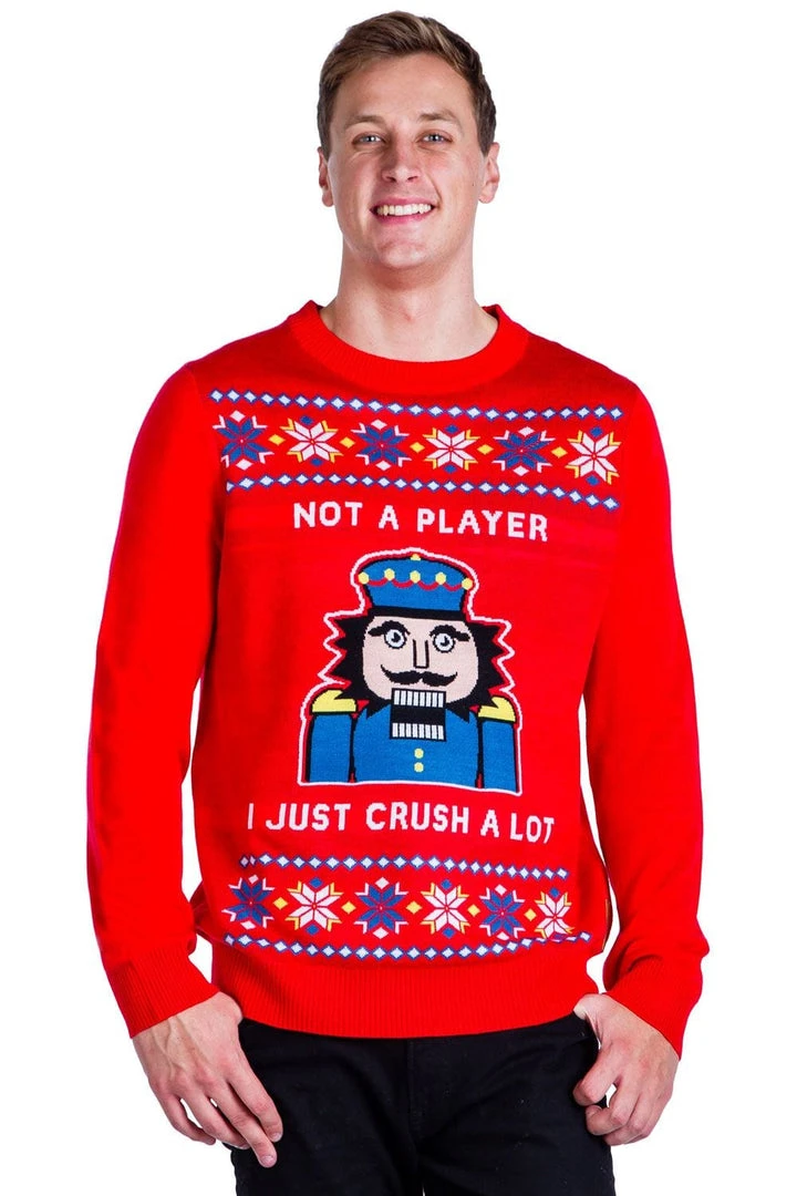 Tipsy Elves Men's I Just Crush A Lot Ugly Christmas Sweater 5 Tipsy Elves Men's I Just Crush A Lot Ugly Christmas Sweater