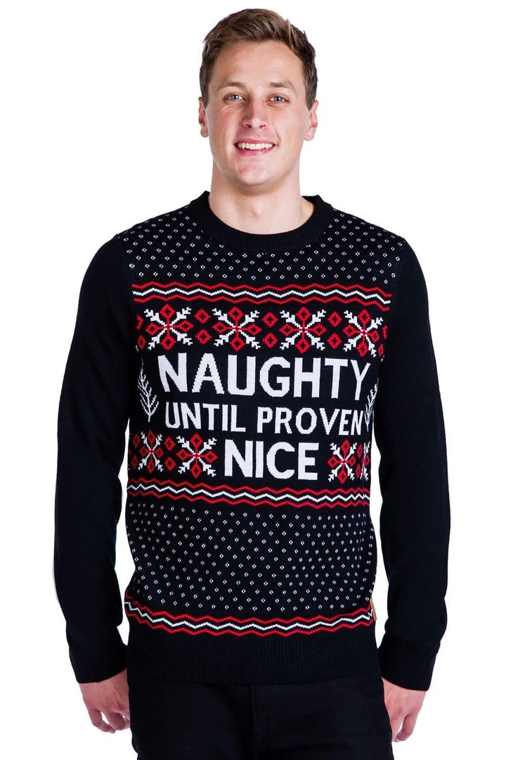 Tipsy Elves Men's Naughty List Ugly Christmas Sweater 5 Tipsy Elves Men's Naughty List Ugly Christmas Sweater