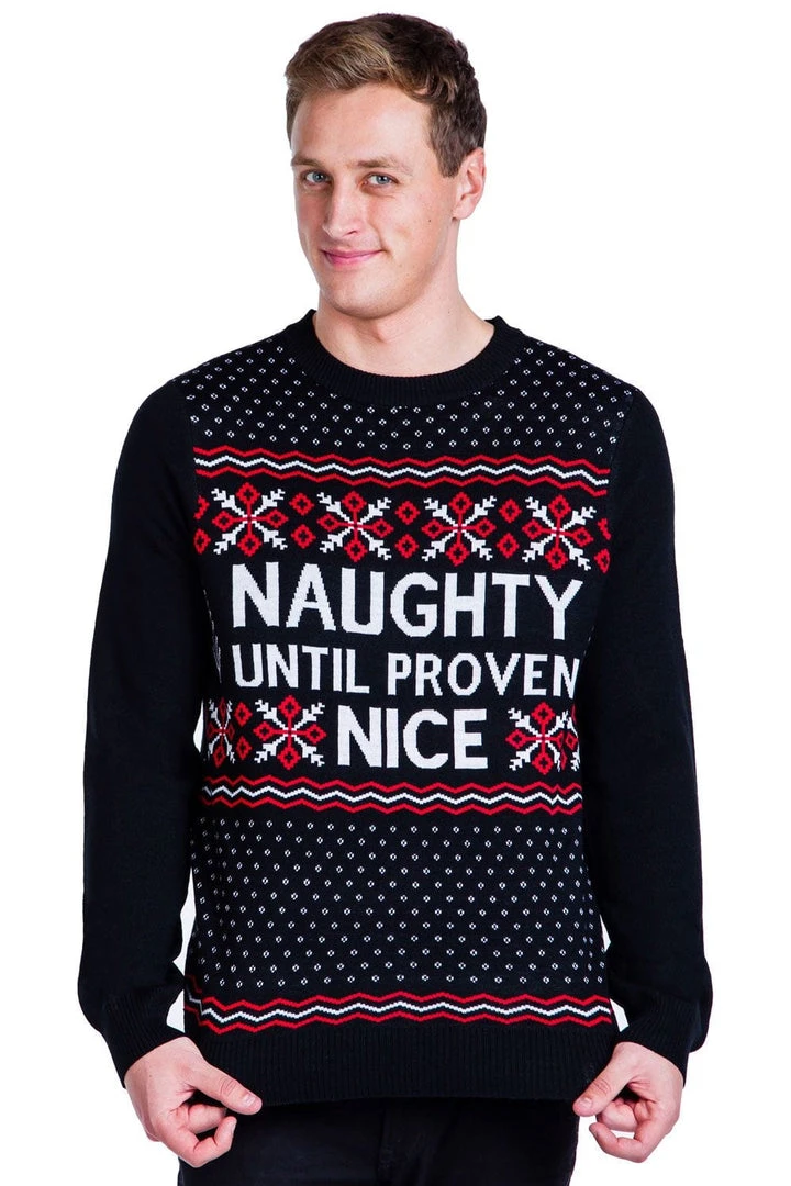 Tipsy Elves Men's Naughty List Ugly Christmas Sweater 6 Tipsy Elves Men's Naughty List Ugly Christmas Sweater