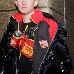 Tipsy Elves Men's Slim Jim Red And Black Jacket