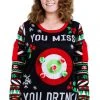 Tipsy Elves Women's Drinking Game Plus Size Ugly Christmas Sweater