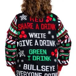 Tipsy Elves Women's Drinking Game Plus Size Ugly Christmas Sweater