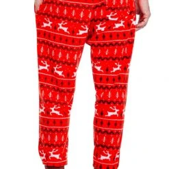 Tipsy Elves Men's Red Reindeer Jogger Sweatpants