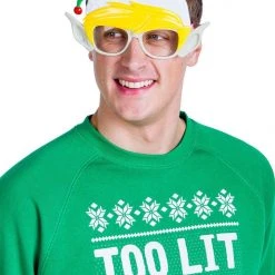 Tipsy Elves Holidays & Occasions Clear Lens Elf Sun-Staches 8 Tipsy Elves Holidays & Occasions Clear Lens Elf Sun-Staches