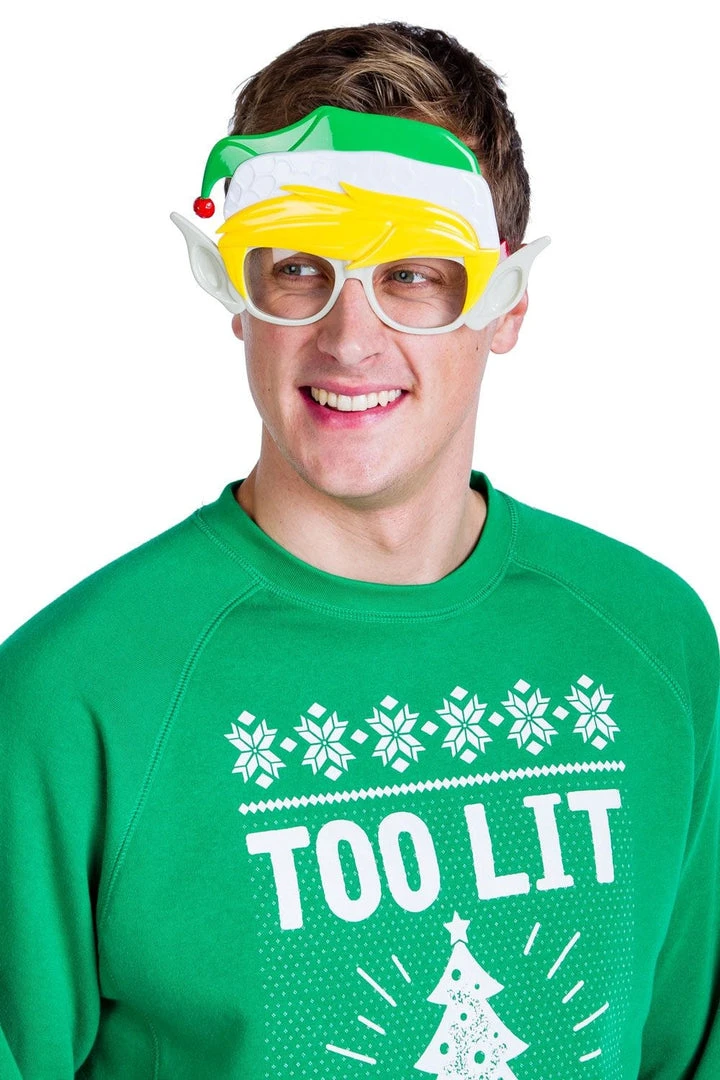 Tipsy Elves Holidays & Occasions Clear Lens Elf Sun-Staches 5 Tipsy Elves Holidays & Occasions Clear Lens Elf Sun-Staches