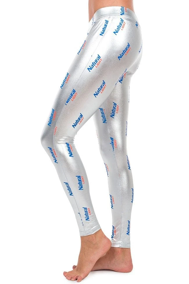 Tipsy Elves Women Natural Light Metallic Leggings 5 Tipsy Elves Women Natural Light Metallic Leggings