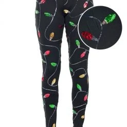 Tipsy Elves Women Christmas Lights Leggings