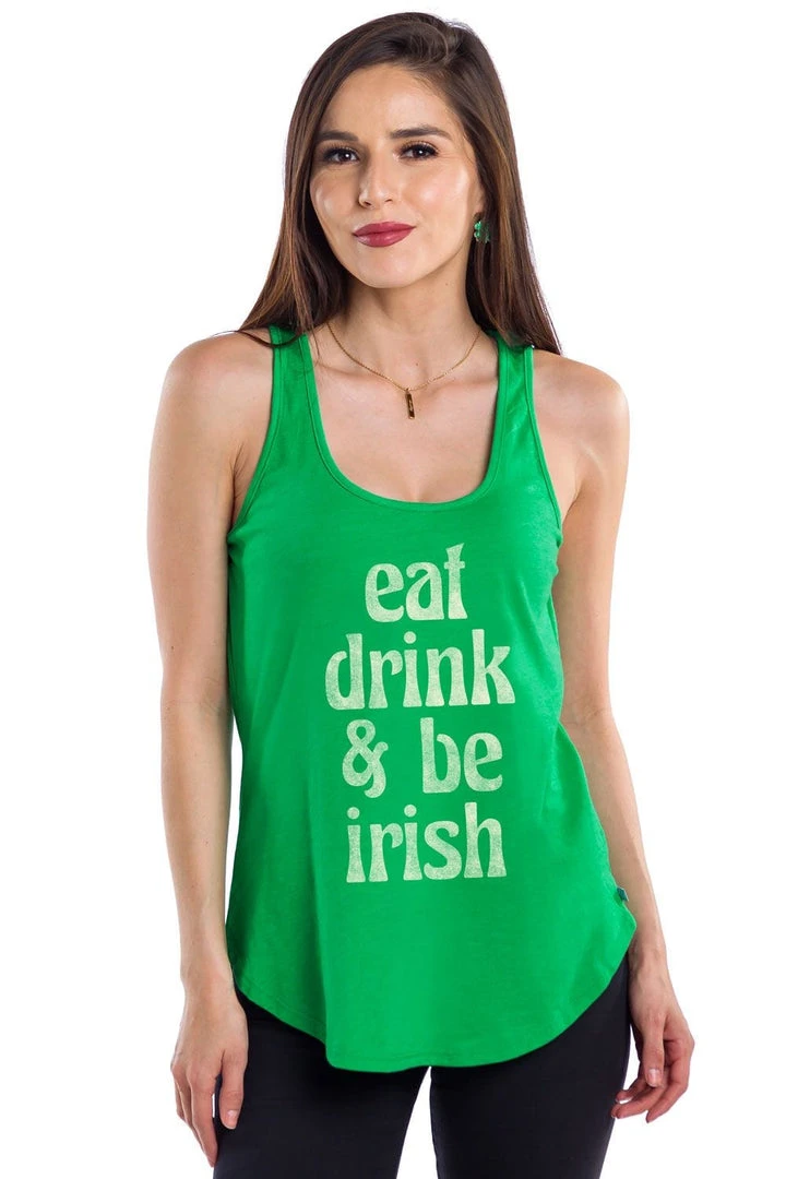 Tipsy Elves Women's Eat Drink And Be Irish Tank Top 4 Tipsy Elves Women's Eat Drink And Be Irish Tank Top