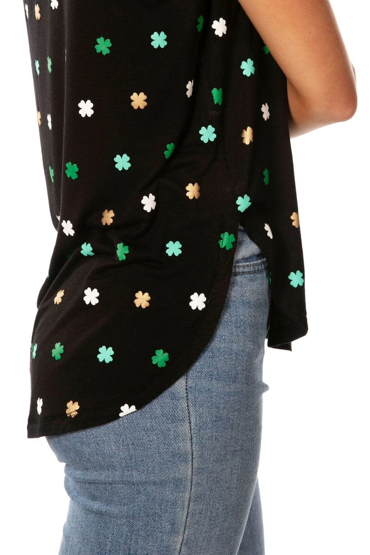 Tipsy Elves Women's All Over Clover Tank Top 5 Tipsy Elves Women's All Over Clover Tank Top