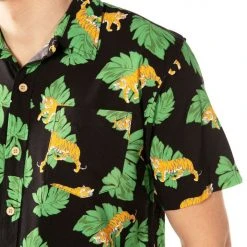 Tipsy Elves Men's King Of Tigers Hawaiian Shirt 8 Tipsy Elves Men's King Of Tigers Hawaiian Shirt